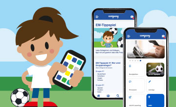 Mitarbeitermotivation EM-Tippspiel in der Mitarbeiter-App