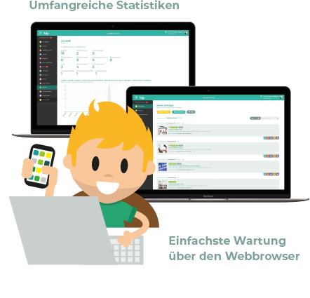 LOLYO MACH MITarbeiter-App - Backend - Administrationsbereich - einfachste Wartung via Browser