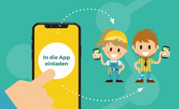 Gegenseitiges Einladen in die LOLYO Mitarbeiter-App für höhere Teilnahmeraten