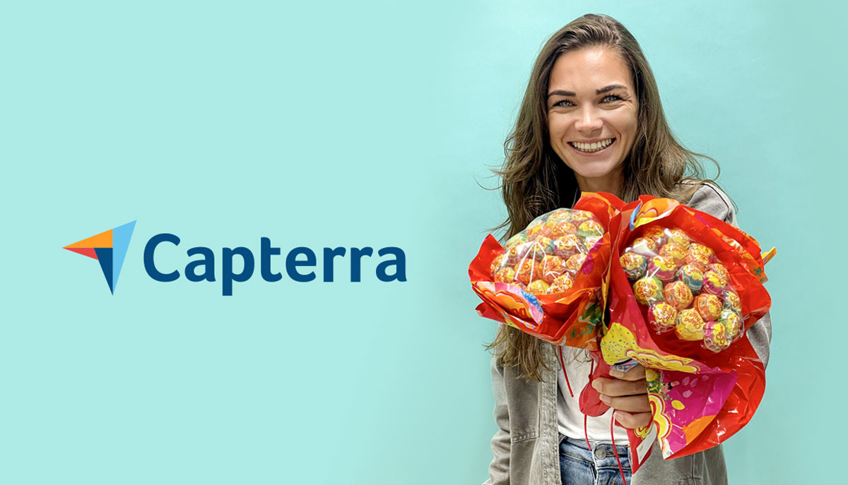 LOLYO Social Intranet auf Capterra bewerten, Blumenstrauß sichern