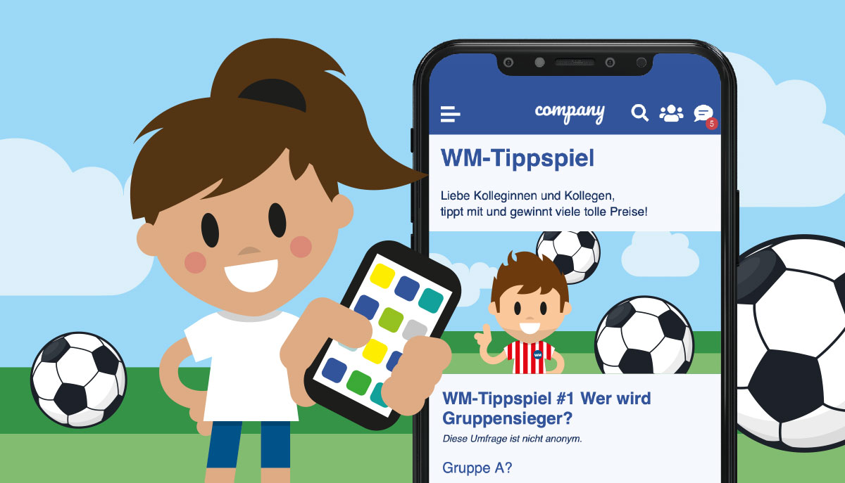 Mitarbeitermotivation: WM-Tippspiel in der LOLYO Mitarbeiter-App