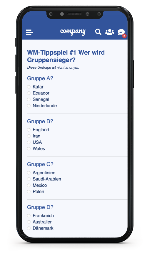 img-fluid WM Tippspiel mit Umfrage in der Mitarbeiter-App Screen 12
