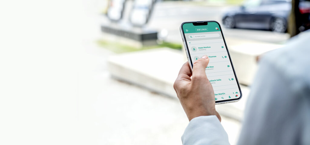 Mitarbeiter-App fuer den Vertrieb - Smartphone Screen