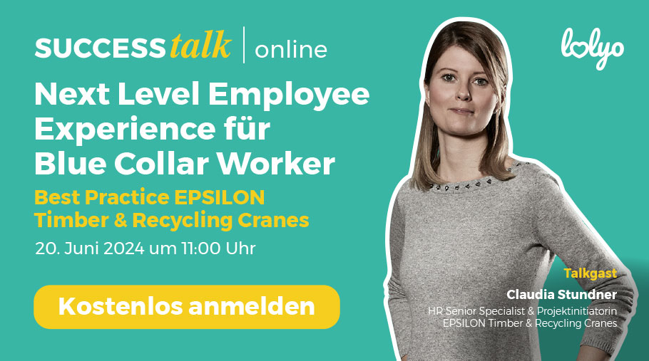 Next Level Employee Experience fuer Blue Collar Worker - Best Practice Webinar mit Claudia Stundner, Epsilon Palfinger - kostenlos am 20.Juni um 11 Uhr