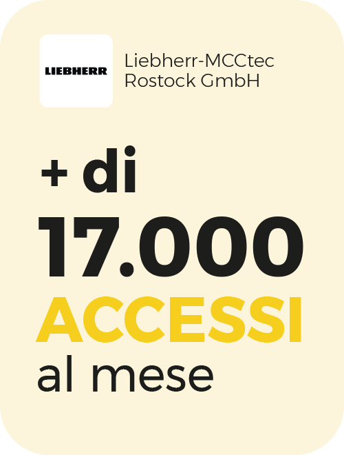 Numero di accessi all'intranet mobile app per Liebherr Rostock