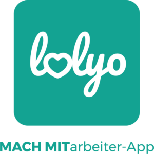 LOLYO Mitarbeiter-App Logo App-Icon mit Claim 