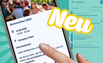 LOLYO Mitarbeiter-App Termine in neuem Design - Smartphone-Screen