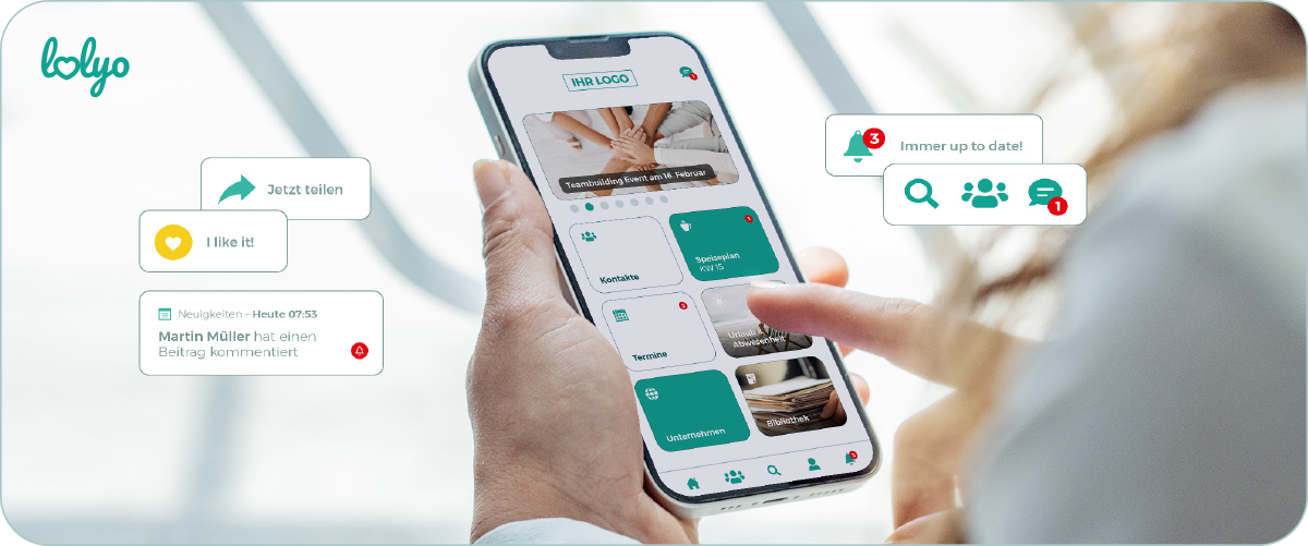 LOLYO Mitarbeiter-App Vergleich 2026 - Smartphone - Icons 