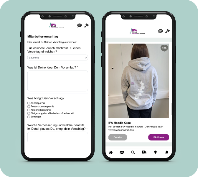 LOLYO Mitarbeiter-App Screens IPA-A-Nord - Mitarbeiter Vorschlagswesen - MITMACH-Paket - Goodie Store