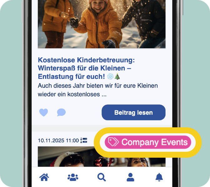 Mitarbeiter-App New Feature - Content-Filter via Tags - App-Screen