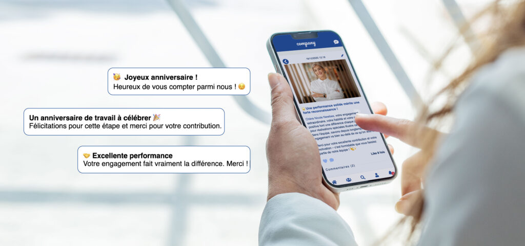 Application de reconnaissance des employés - valorisation des collaborateurs grace à un réseau social d'entreprise 