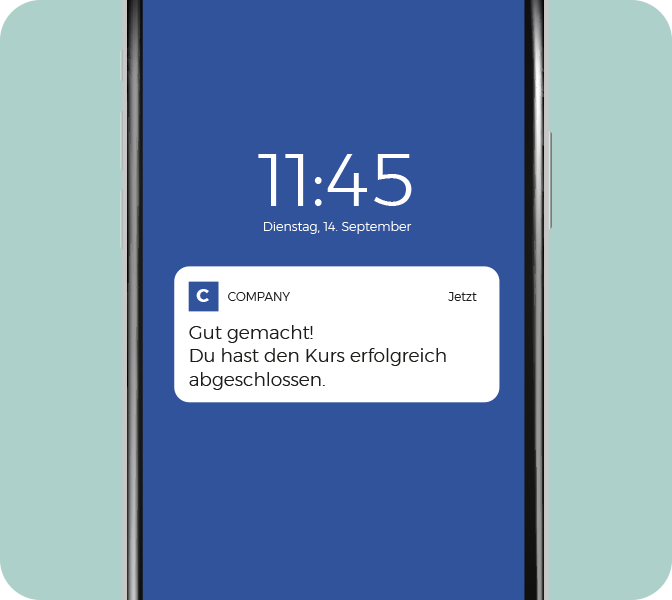 Schicken Sie Anerkennung und Wertschätzung direkt auf den Sperrbildschirm! Anerkennung und Wertschätzung per Pushnachricht - Mitarbeiter-App Screen