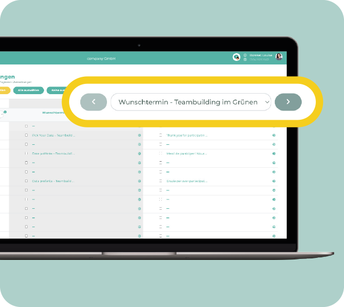 Mitarbeiter-App New Feature - Uebersetzungsnavigation - Formulare - Umfragen -PC Screen