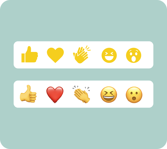 Wählen Sie die Icons, die am besten zu Ihrer Mitarbeiter-App passen LOLYO Mitarbeiter-App New Icon Sets - Custom Icons - Emoji-Icons
