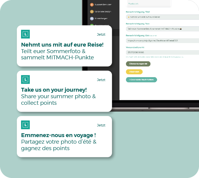 Mitarbeiter-App - New Feature -Mehrsprachige Pushnachrichten