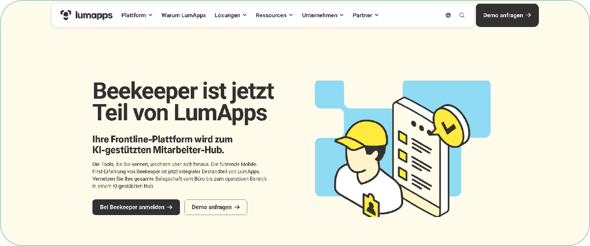 Ansicht Beekeeper - Lumapps