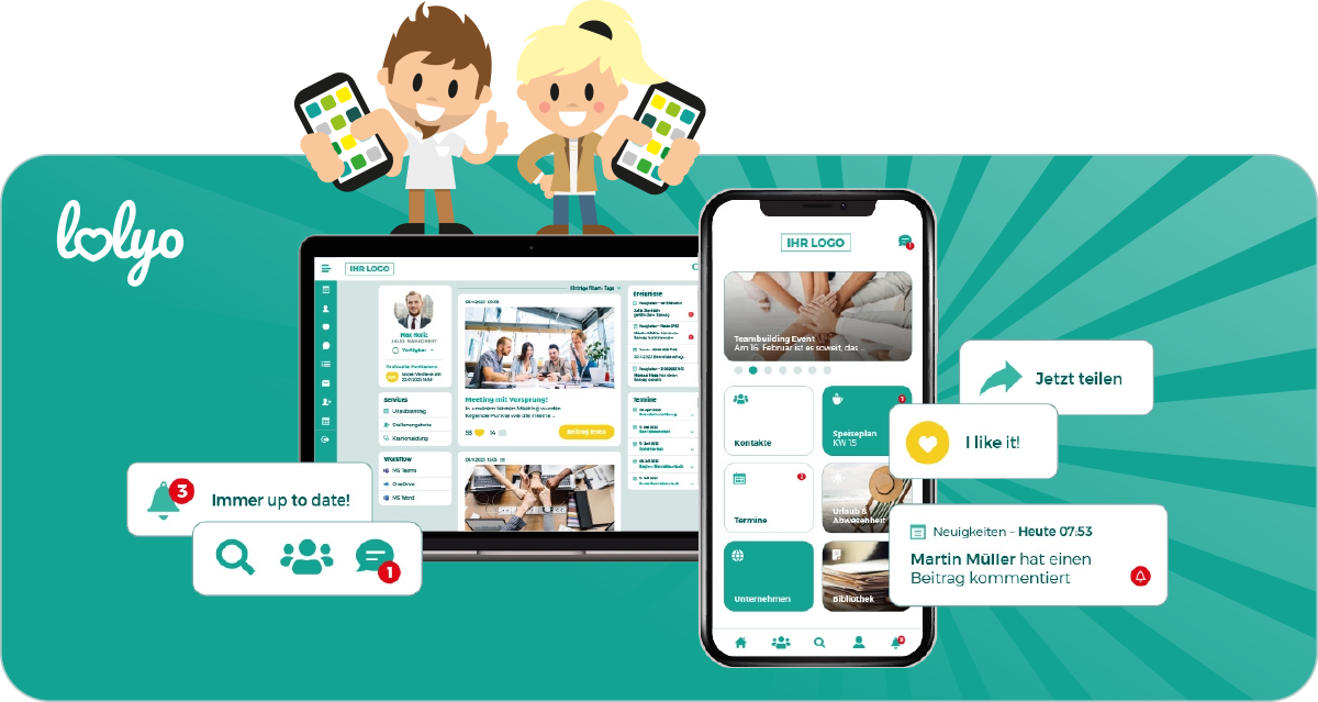 Top 10 Mitarbeiter-Apps - Ansicht LOLYO - Devices - Figuren