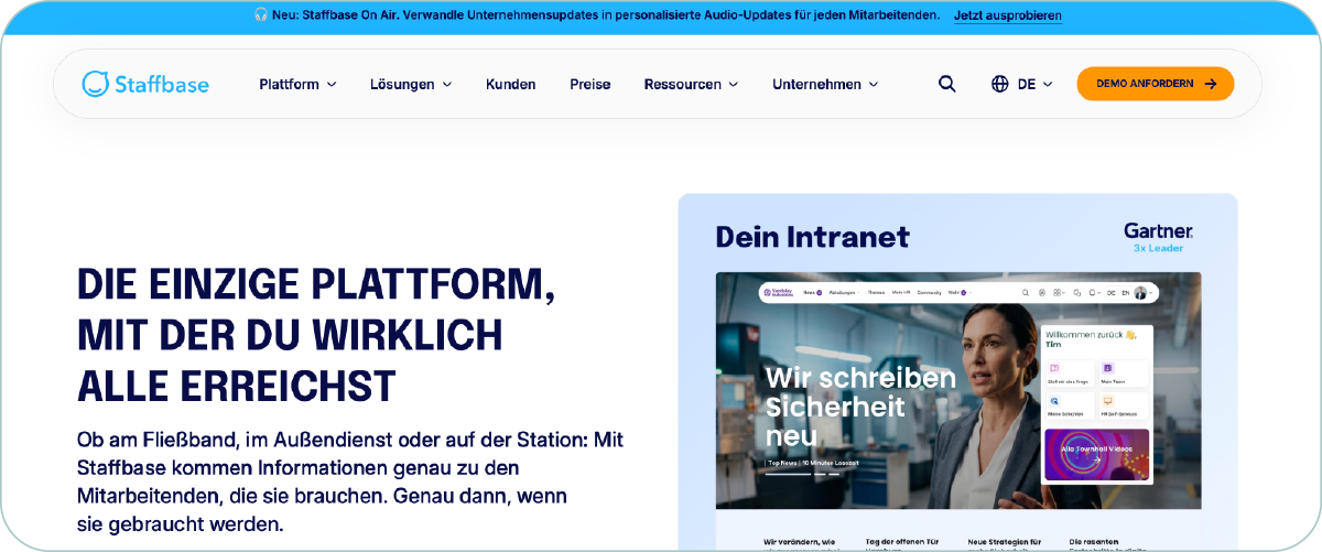 Ansicht Staffbase